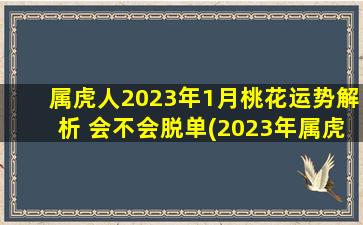 属虎人2023年1月桃花运势解析 会不会脱单(2023年属虎人桃花运：脱单在望吗？)